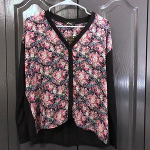 NWT Floral Cardigan